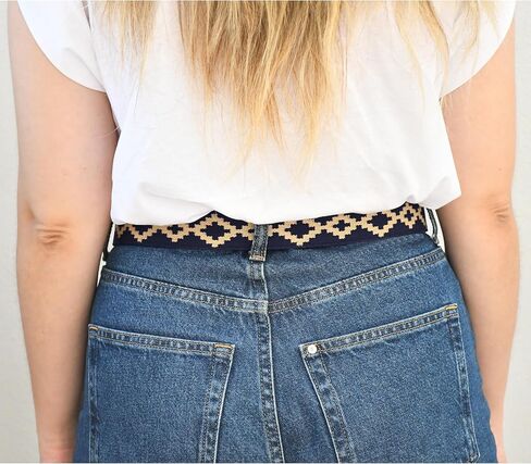 Interchangeable Handmade Woven Polo Belt - Guarda Pampas Design, Crafted from Full Grain Leather in Kuwait