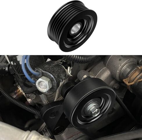 Bevinsee LS Belt Tensioner Pulley 6 Rib Grooved LS1 LS6 Compatible with Chevrolet Corvette 5.7L 350 V8 1997-2004 Compatible with Chevy 4.8L 5.3L 6.0L 6.2L in Saudi Arabia