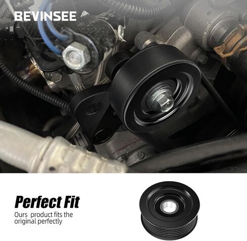 Bevinsee LS Belt Tensioner Pulley 6 Rib Grooved LS1 LS6 Compatible with Chevrolet Corvette 5.7L 350 V8 1997-2004 Compatible with Chevy 4.8L 5.3L 6.0L 6.2L in Saudi Arabia