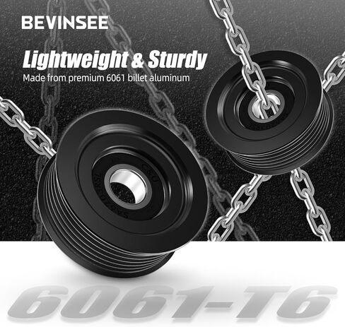 Bevinsee LS Belt Tensioner Pulley 6 Rib Grooved LS1 LS6 Compatible with Chevrolet Corvette 5.7L 350 V8 1997-2004 Compatible with Chevy 4.8L 5.3L 6.0L 6.2L in Saudi Arabia