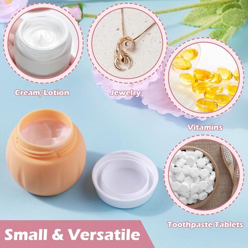 Travel Containers for Toiletries, GLAMFIELDS TSA Approved 1.7oz 50ml Travel Size Silicone Cream Jars BPA Free, Leak-proof Travel Essentials with Lid for Cosmetic Face Hand Body Cream Macaron (4 Pack) in Kuwait