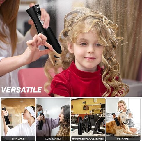 Continuous Spray Bottle for Hair (10.1oz/300ml) 2 Pack Mister Spray Bottles for Cleaning Empty Ultra Fine Water Mist Sprayer for Hairstyling Plant Garden Curly Hair Etc (Black) in Saudi Arabia