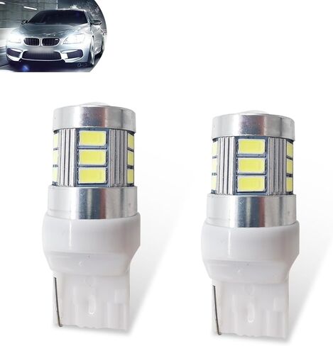 UGSHY 2 قطعة سيارة T20 7440 إشارة الانعطاف، شرائح LED عالية السطوع وتبديد الحرارة الفائق عكس ضوء الفرامل، 1: 1 قطع غيار لمبة الإضاءة الأصلية للقابس والتشغيل، عالمية للسيارة (أبيض) in Kuwait