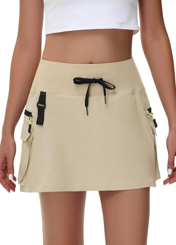 JWM Women's Hiking Skorts Skirts with Zipper Pockets Cargo Golf Quick Dry Tummy Control High Waisted Dressy Casual Skort in Kuwait