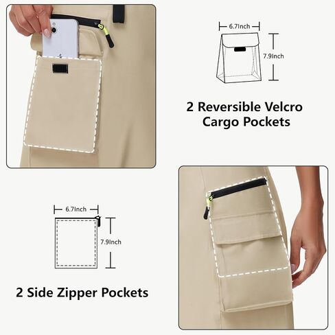JWM Women's Hiking Skorts Skirts with Zipper Pockets Cargo Golf Quick Dry Tummy Control High Waisted Dressy Casual Skort in Kuwait