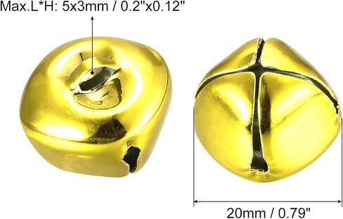 uxcell Jingle Bells, 3/4" 48pcs Carbon Steel Craft Bells for DIY Christmas, Silver Tone in Saudi Arabia