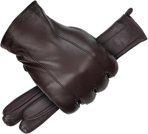 MGGMOKAY Men’s Leather Gloves Sheepskin Winter Gloves with Cashmere Lined in Saudi Arabia