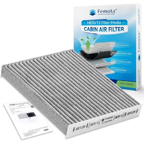 Tested MERV 13 Cabin Air Filter with Activated Carbon, CF12002 for Kia Soul (2014-2019), Kia Soul EV (2015-2019), OE: 97133-B2000.