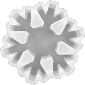 Snowflake Christmas Winter Snow Freshie Mold for Scented Cured Aroma Beads 4x3.5x0.8" D Holiday Country Resin, Car Candle, Soap, Freshie Oven Safe Silicone Heat Resistant