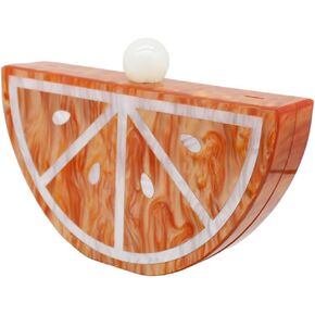 Acrylic Evening Clutch Purse for Women Cute Fruit Shape Handbag Party Banquet Cocktail Shoulder Bag