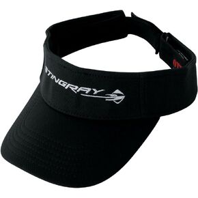 SR1 Performance C7 Corvette Embroidered Stingray Visor Hat: Adjustable Cap w/Cool Comfort Material (Black)