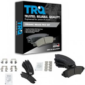 TRQ Front & Rear Brake Pads Semi-Metallic Compatible with 2002-2007 Buick Rendezvous 2002-2004 Chevrolet Venture Oldsmobile Silhouette 2001-2005 Pontiac Aztek Montana