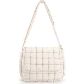 BAGSMART Medium Crossbody Bags for Women, Quilted Puffer Crossbody Purse with Adjustable Strap, Lightweight Shoulder Bag