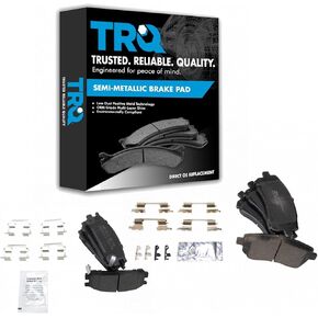 TRQ Front & Rear Brake Pads Semi-Metallic Compatible with 1998 Subaru Impreza 1997-1999 Legacy
