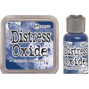 Chipped Sapphire Distress Oxide Pad + Reinker Lot - Tim Holtz Bundle