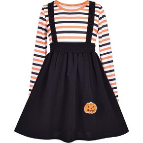 Sunny Fashion 2 Pieces Set Girls Dress T-Shirt Suspender Skirt Halloween Cosplay