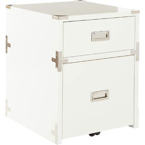 OSP Home Furnishings Wellington 2-Drawer File Cabinet, White