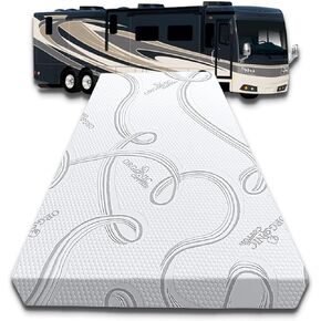 FoamRush 4-Inch Bunk (28" x 75") High Density Foam RV Mattress Replacement, Medium Firm, Pressure Relief Support, Travel Camper Trailer Truck, Made in USA, CertiPUR-US Certified, Cover Not Included
