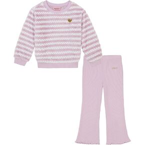 Juicy Couture girls 2pc Faux Fur Top Legging Set