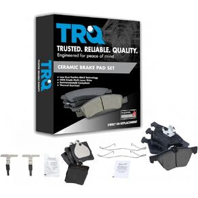 TRQ Brake Pads Ceramic Compatible with 2004-2007 Chrysler Crossfire 2000-2003 Mercedes-Benz CLK320 CLK430 1996-2002 E320 1998-2002 E430 2001-2004 SLK320