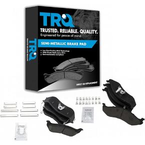 TRQ Front & Rear Brake Pads Ceramic Compatible with 2003-2006 Jeep Wrangler