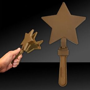 Windy City Novelties - 12 Pack - Gold Star Hand Clapper Noise Makers | 4th of July Party Favors, Graduation Party Supplies, Sports Noisemakers, Noisemaker Toy.