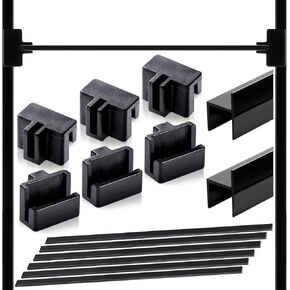 28 Pcs Hanging File Rail Clip Set 4 Pieces Plastic File Cabinet Rails 8 Pieces File Clips 16 Pieces Hanging Folder Bars File Cabinet Inserts Hanging File Folder Frame File Hangers for File Cabinets