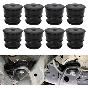 Body Mount Kit for 2008-2016 Ford F250 F350 Crew Cab Superior Silicone Cab Mount Bushings Improve Bumpy Ride Durable Components Outperforms OEM and PU Mounts (Black 8 Pack)