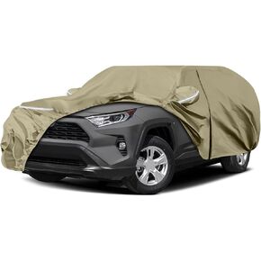 Waterproof Car Covers Replace for 2004-2024 Toyota Prius, Multilayer Heavy Duty with Cotton Liner All Weather Custom-fit Car Cover with Zipper Door, Windproof Bands for Snow Rain Dust Protection