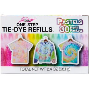 Tulip One-Step Tie-Dye Kit Refills, Rainbow Tie Dye, Multicolor, 30 Pack