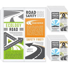50 Pcs 2-Pocket Folded Map Sleeves, Map Protector, Page Protectors for 3 Ring Binder, 4.5" x 11" Pockets, Brochure Holder, Photo Sleeves, Sheet Protectors, Postcard Sleeves