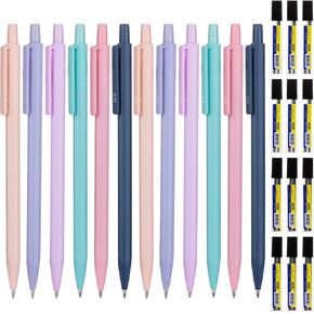 Mechanical Pencil Set with 12PCS Pastel Mechanical Pencils 0.5 & 0.7mm 240PCS HB Pencil Lead Refill, Preppy Things Cute Stuff Back to School Supplies for Students Aesthetic