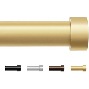 KAMANINA Black Curtain Rods for Windows 48 to 84 Inch (4-7 Feet), 1 Inch Heavy Duty Curtain Rod, Modern Adjustable Drapery Rods with End Cap (32"-86")