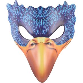 PRETYZOOM Halloween Face Cover Long Nose Bird Beak Half Face Mouth Cover Halloween Costume Props for Masquerade Party (Blue)