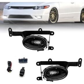 مصابيح الضباب متوافقة مع 2DR Honda Civic Coupe 2006-2008 زوج مصابيح الضباب للقيادة مع لمبة هالوجين H11 12V 55W (عدسة شفافة) in Kuwait