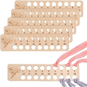 OLYCRAFT 6pcs Wood Embroidery Thread Organizers Wooden Embroidery Floss Organizer 18 Holes Wood Stitch Thread Organizer Wooden Stitch Thread Holder for DIY Sewing Crafts Thread Organization Tools