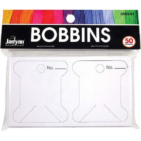 Janlynn Cardboard Floss Bobbins, 50/Pkg