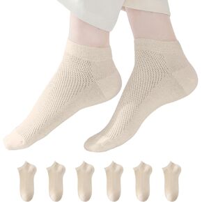 Socks for Women Ankle - 6/10 Pairs Low Cut Thin Athletic Cotton Casual Socks Mesh Breathable for Summer