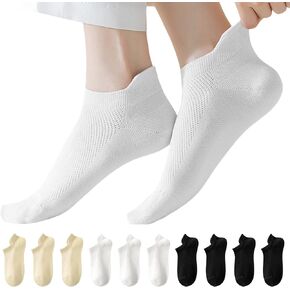 Socks for Women Ankle - 6/10 Pairs Low Cut Thin Athletic Cotton Casual Socks Mesh Breathable for Summer