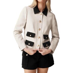 Kedera Women's Cropped Blazer Jacket for Work Casual Long Sleeve Button Down Business Blazers Fall Jackets 2024