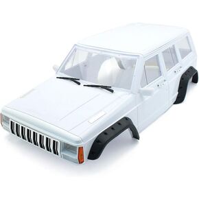 RC Car Hard Body Shell Kit,313mm Wheelbase Cherokee Body Car Shell for 1/10 RC Crawler Axial SCX10 & SCX10 II 90046 90047 TRX4 Kit (White)