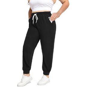 RITERA Plus Size Sweatpants for Women Soft Lounge Pants Casual Loose Comfy Pajama Drawstring Pant with Pockets XL-5XL