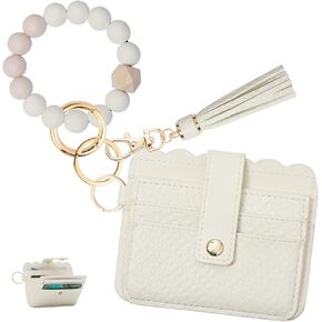 Wallet Keychain Wristlet for Women RFID Card Holder Keychain Key Chain Wallet Key Ring with Wrist Wallet for Women