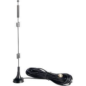 Dual Band WiFi Antenna 2.4GHz & 5GHz 9dBi MIMO RP-SMA with Magnetic Base, 2-Pack, 5M Cable for PCIE Network Card, Router, USB Adapter, PC, IP Camera, WLAN Booster