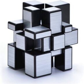 CuberSpeed Mirror Cube 3x3x3 Silver Sticker Magic Cube Black 3x3 Silver Mirror Blocks Speed Cube Mirror Cube 3x3x3 Speed Cube