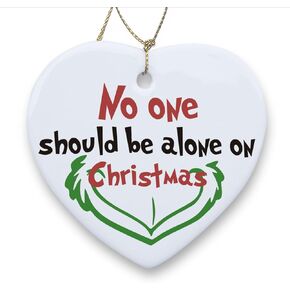 Christmas Vacation Ornament Merry Christmas Decoration for Home Christmas Vacation Movie Decor Christmas Holiday Decor Xmas Holiday Ornament Heart Ceramic Hanging Ornaments