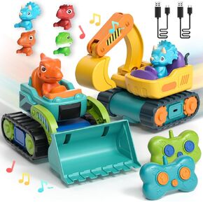 Lehoo Castle Remote Control Car for Toddlers, Rechargeable RC Cars for Toddler Toys 2-3, Dinosaur Toys for Ages 2-4 with Lights & Music, 2 3 4 Year Old Boy Toys in Kuwait