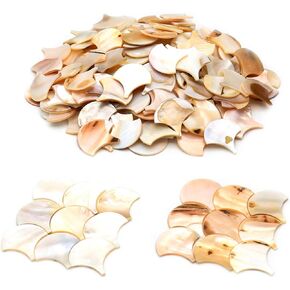 Tueascallk 300 Pieces of Bulk Natural Mother of Pearl Mosaic Tiles, for Home Decoration and Handmade Crafts, 0.8"(L) x 0.8"(W) x 0.06"(T)