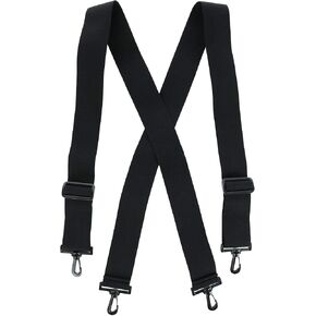 CTM® Men's Elastic X-Back Suspenders with Plastic Hook Ends