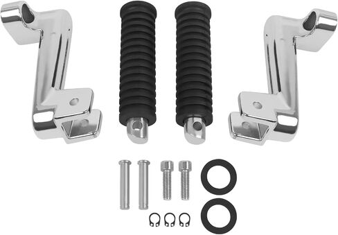 CHIFUN Motorcycle Footpeg Foldable Rear Passenger Foot Pegs Replacement for Indian Chief Vintage Dark Horse Chieftain Classic Roadmaster 2015-2018 Non-slip Foot Rest with Mount Bracket Accessories in Saudi Arabia